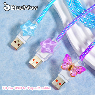  Bluewow  Dành cho Android  Bộ bảo vệ bộ sạc thiết bị bảo vệ sạc kiểu Instagram vỏ cáp sạc USB sang Type-C 
