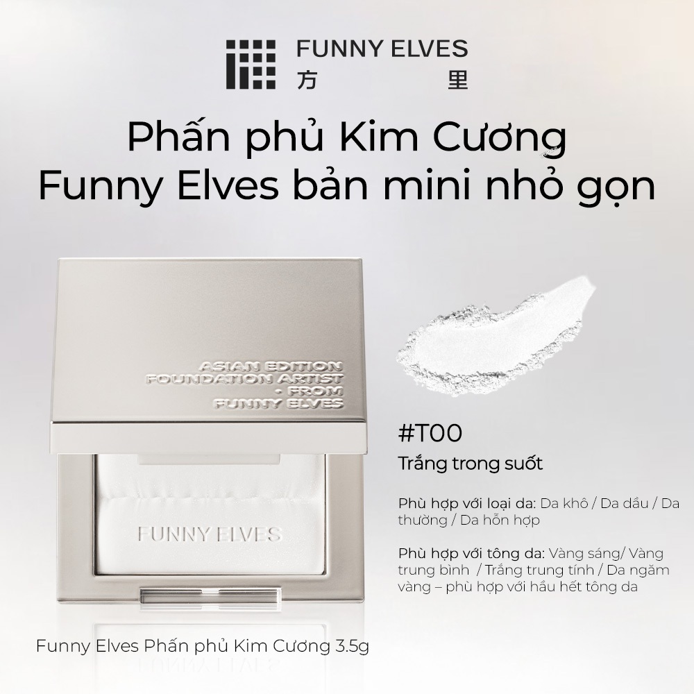 【VÕ HÀ LINH X Funny Elves 】COMBO 2 Funny Elves Phần phủ Kim Cương mini 3.5g x2
