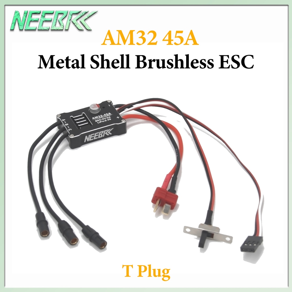 NEEBRC AM32 45A Vỏ Kim Loại Không Chổi Than ESC T Cắm Cho Xe Leo Núi / Tắt Đường 1 / 12