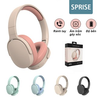 Tai Nghe Bluetooth SPRISE chụp tai Không Dây Nhiều Màu Sắc Trẻ Chống Ồn Chơi Game Âm Nhạc Có Thể Gập Thể Thao Với Mic 2961