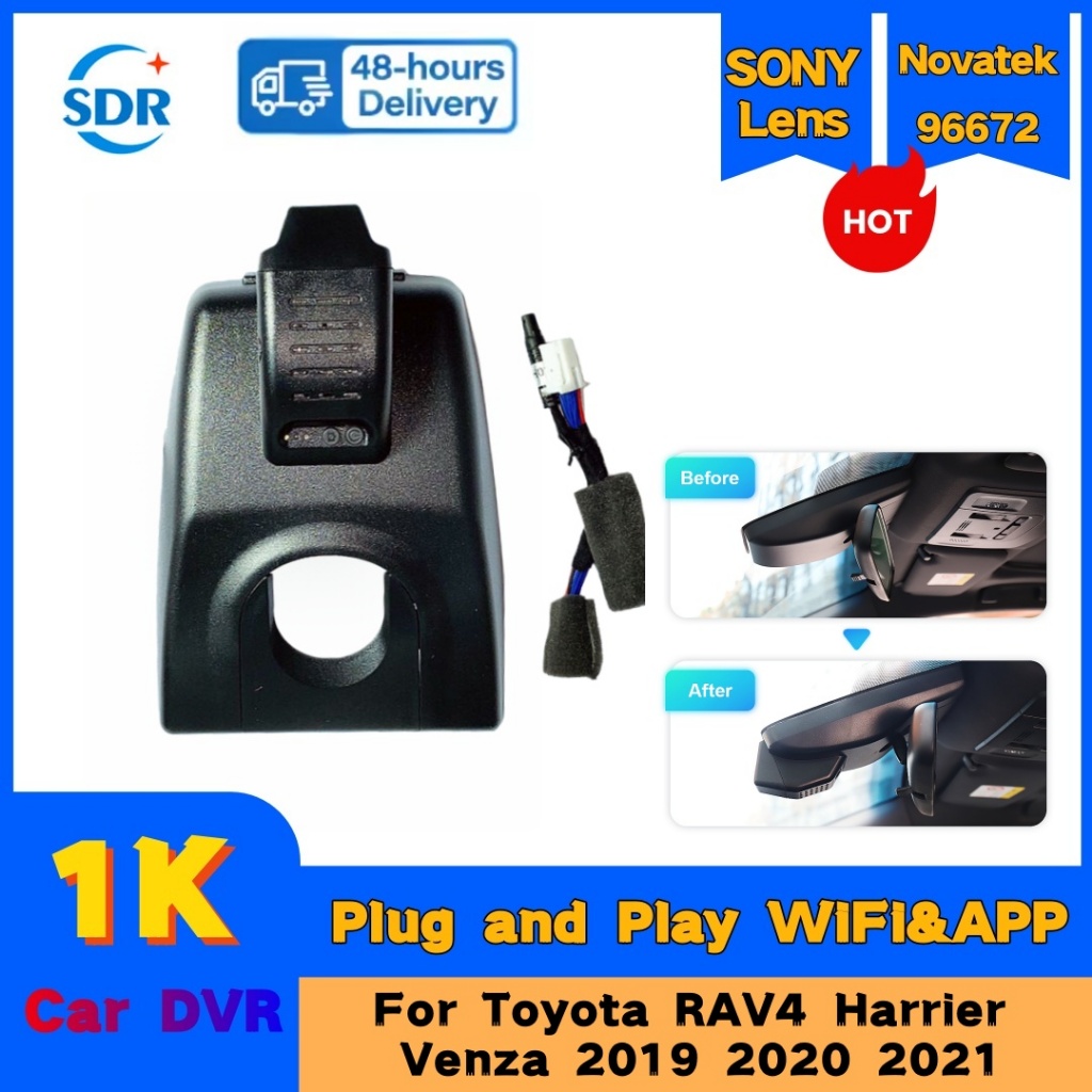 4K HD 2160P Cắm Và Chạy Wifi Xe DVR Đầu Ghi Video Dash Cam Cho Xe Toyota RAV4 Harrier Venza 2019 202