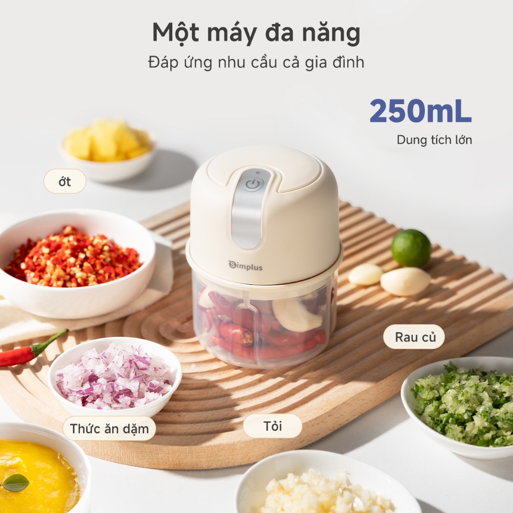 Simplus Máy xay thịt mini cầm tay Máy xay đa năng gia dụng  Máy xay đa năng chuẩn thực phẩm DDJR007 | BigBuy360 - bigbuy360.vn