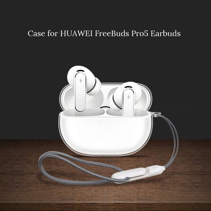 Ốp Lưng Trong Suốt Cho HUAWEI FreeBuds Pro5 Tai Nghe Không Dây Có Dây Đeo Chống Sốc Mềm Trong Suốt T