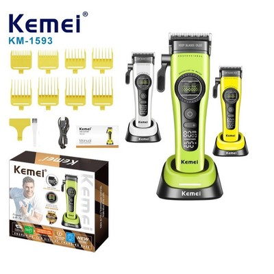 Kemei Tông Đơ Cắt Tóc Chuyên Nghiệp F1 Siêu Động Cơ Bên Ngoài Động Cơ Không Chổi Than Nam Máy Cắt Tóc KM-1593 KM-1595