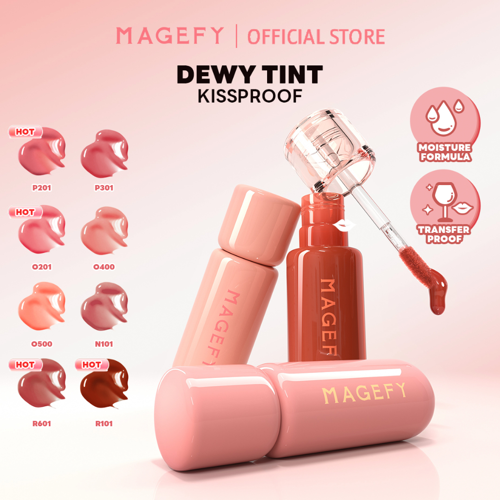 MAGEFY Son Bóng Nước + Son Lì Nhung Mịn Không Dính, Dưỡng Ẩm, Lên Màu Chuẩn, Lâu Trôi MF-L02+L04 | BigBuy360 - bigbuy360.vn