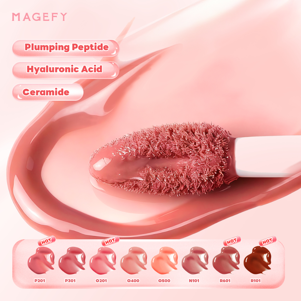 MAGEFY Son Tint Watery Glow Hiệu Ứng Mặt Gương, Dưỡng Ẩm 12H  KHÔNG DÍNH CỐC MF-L02 | BigBuy360 - bigbuy360.vn