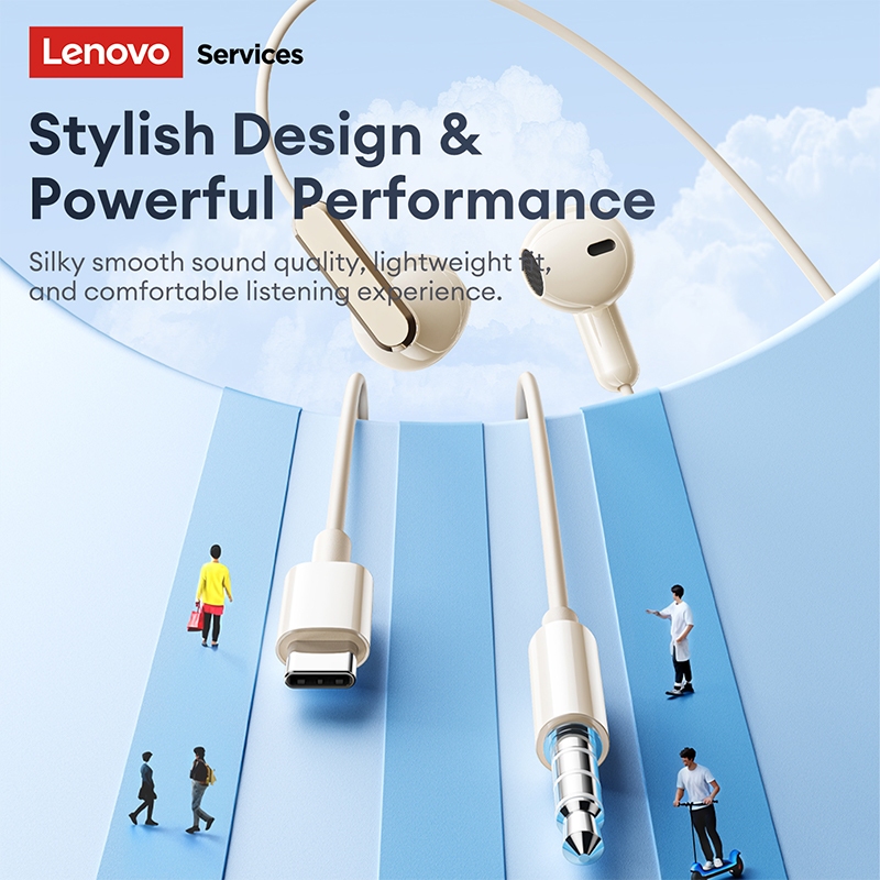 Tai nghe có dây Lenovo YF08 và tai nghe bán trong tai với trình điều khiển động lớn 14mm và micrô HD cộng với cáp miễn phí TPE | BigBuy360 - bigbuy360.vn