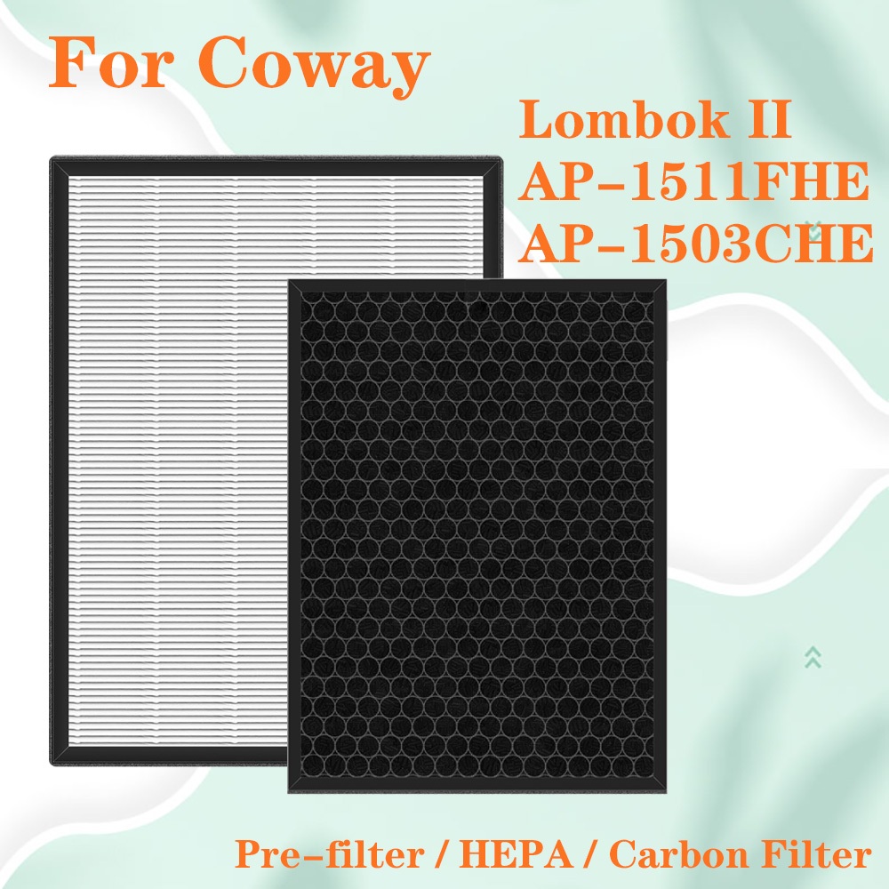 Dành cho máy lọc không khí Coway LOMBOK 2 AP-1511FHE AP-1503CHE AP1511FHE AP1503CHE, Bộ lọc HEPA tha