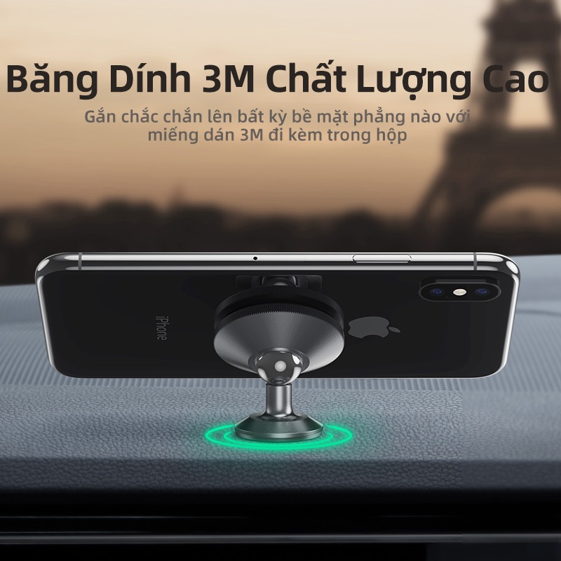Giá đỡ điện thoại từ tính trên xe UGREEN có nam châm xoay 360°, kích thước mini, tiện dụng cao cấp, cho iPhone 17/16/15/14 Pro max, Samsung S26/25/S24 Ultra | BigBuy360 - bigbuy360.vn
