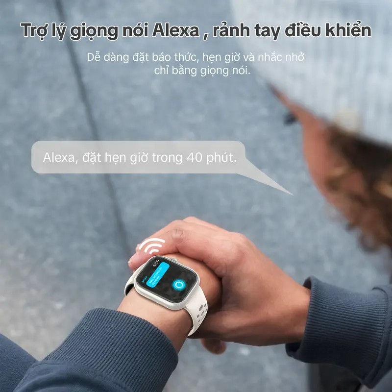 Đồng hồ thông minh GOOJODOQ có GPS, trợ lý giọng nói Alexa, khả năng chống nước 3ATM (an toàn khi bơi), theo dõi đồng hồ thể thao, gọi điện qua Bluetooth và hơn 100 chế độ thể thao. | BigBuy360 - bigbuy360.vn