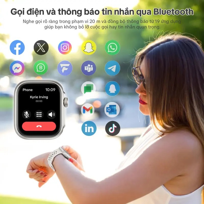 Đồng hồ thông minh GOOJODOQ có GPS, trợ lý giọng nói Alexa, khả năng chống nước 3ATM (an toàn khi bơi), theo dõi đồng hồ thể thao, gọi điện qua Bluetooth và hơn 100 chế độ thể thao. | BigBuy360 - bigbuy360.vn