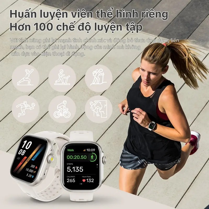 Đồng hồ thông minh GOOJODOQ có GPS, trợ lý giọng nói Alexa, khả năng chống nước 3ATM (an toàn khi bơi), theo dõi đồng hồ thể thao, gọi điện qua Bluetooth và hơn 100 chế độ thể thao. | BigBuy360 - bigbuy360.vn