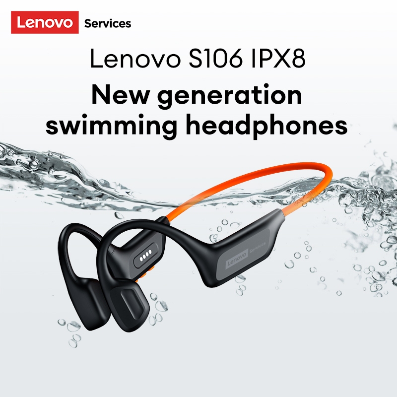 Tai nghe dẫn truyền xương Lenovo S106 và tai nghe bơi lội chống nước IPX8 với bộ nhớ 32GB và Bluetooth 6.0 plus | BigBuy360 - bigbuy360.vn