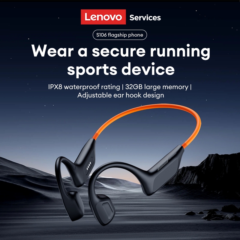 Tai nghe dẫn truyền xương Lenovo S106 và tai nghe bơi lội chống nước IPX8 với bộ nhớ 32GB và Bluetooth 6.0 plus | BigBuy360 - bigbuy360.vn