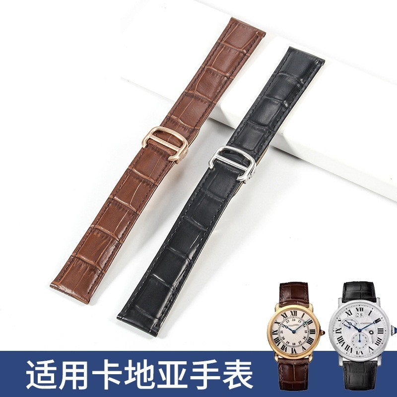 Thích hợp cho Cartier Tank solo London Key Is Strap Nam Da Thật Chính Hãng Nữ 1718 20 22 23 25mm