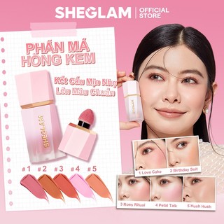  Phấn Má Hồng Kem SHEGLAM Kết Cấu Mịn Nhẹ Lên Màu Chuẩn Makeup Tự Nhiên Chất Kem Mịn Lâu Trôi 
