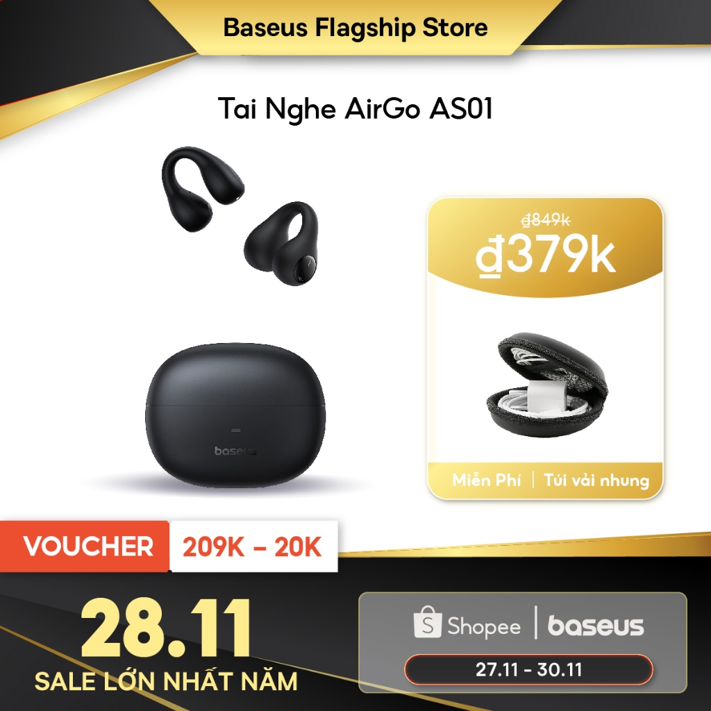 Tai nghe không dây Baseus AirGo AS01 Tai nghe không dây Tai nghe Bluetooth 5.3 ENC | BigBuy360 - bigbuy360.vn