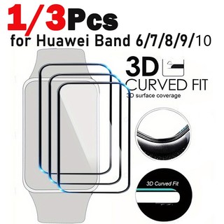  1   3 Miếng Bảo Vệ Màn Hình Cạnh Mềm Cong 3D Cho Huawei Band 6   7   8   9   10- HD Chống Trầy Xước Dây Đeo Thông Minh Bảo Vệ Cho Huawei Fit 3 Band 7 Pro Band 6 Fit 2 