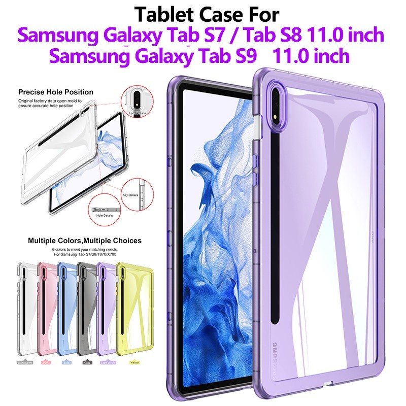 Ốp điện thoại máy tính bảng chống sốc đầy màu sắc thời trang cho Samsung Galaxy Tab S7 TabS8 Tab S9 