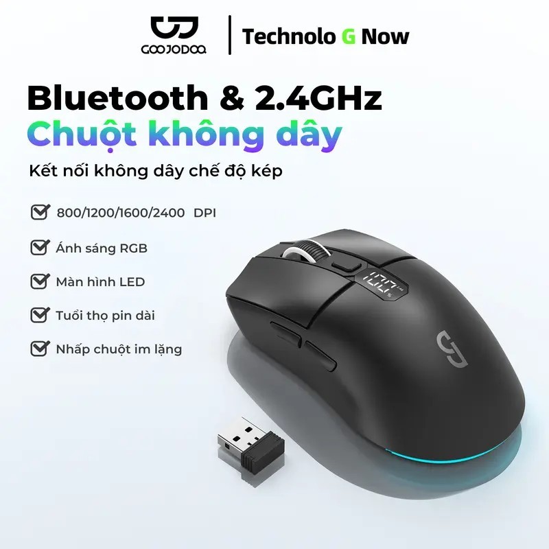 GOOJODOQ USB Chuột có dây / không dây Chuột chơi game văn phòng nhẹ Thiết kế…