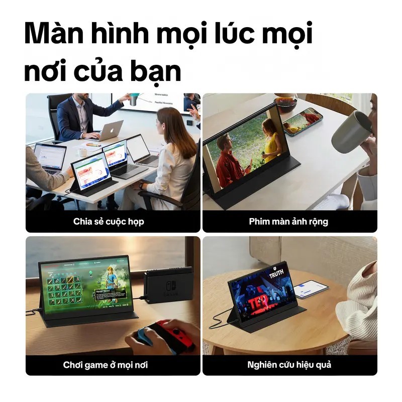 【bảo hành một năm】GOOJODOQ Màn Hình Máy Tính Giá đỡ màn hình mở rộng  cho PC Android Switch Macbook HDMI PS4 điện thoại laptop | BigBuy360 - bigbuy360.vn