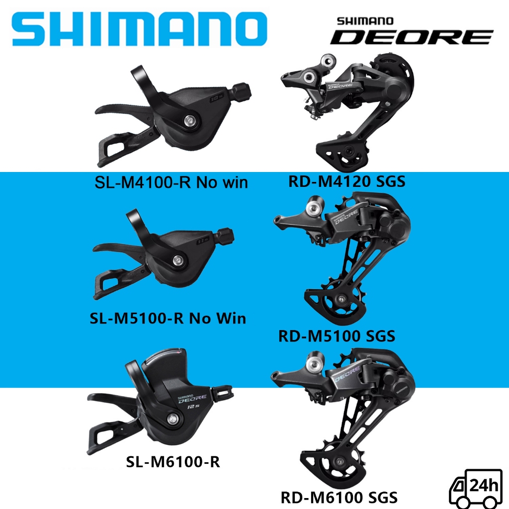 Shimano Deore RD M6100 M5100 M4100 Derailleur Phía Sau 10 Tốc Độ Cần Số 11 Tốc Độ Groupset MTB 12 Tố