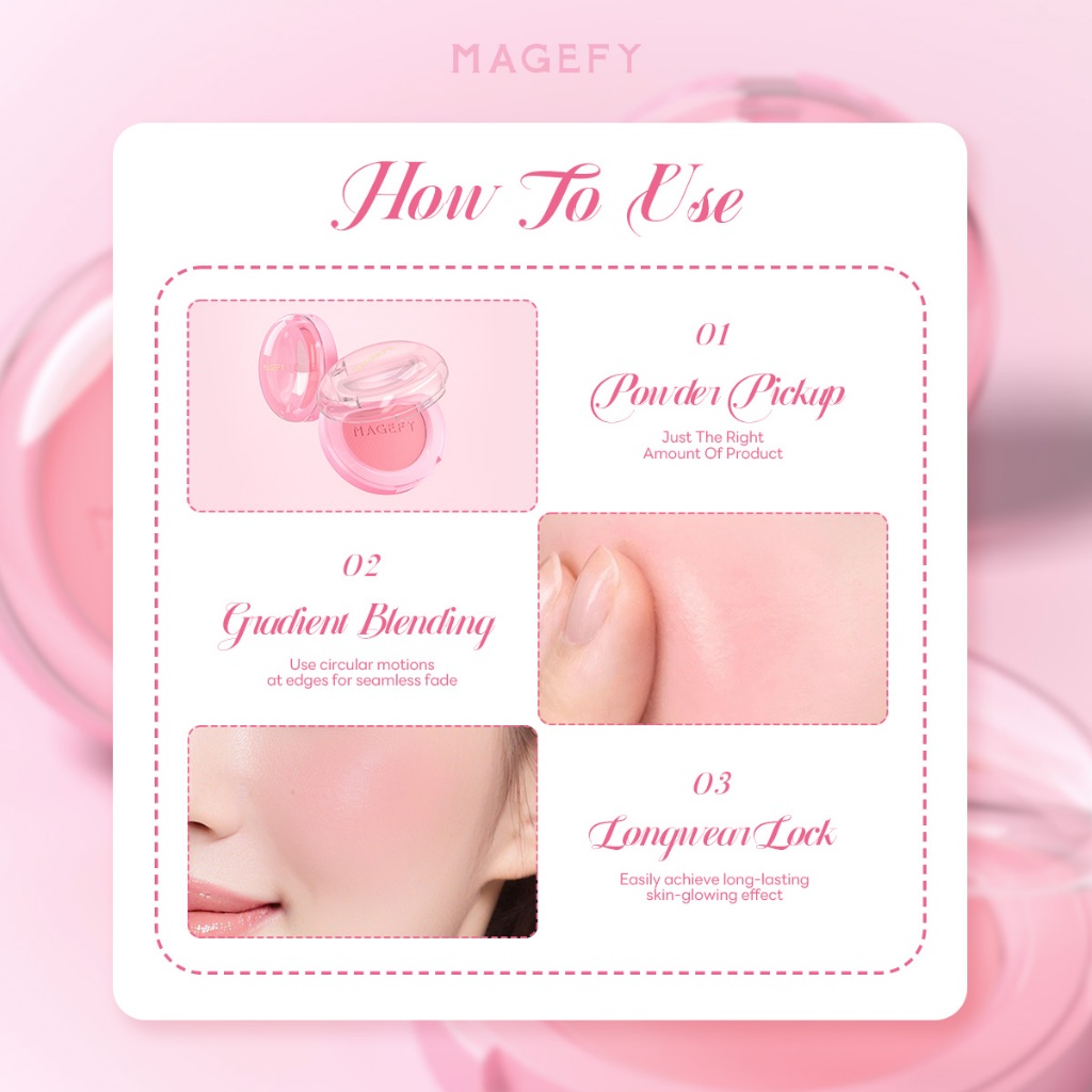 MAGEFY Bột Blush Đơn Sắc Chống Thấm Nước Lâu Dài Đĩa Đào Cam Mềm Sương Mờ Tự Nhiên Blush MF-F05 | BigBuy360 - bigbuy360.vn