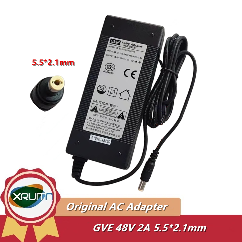 GVE G85-480200-F GM85-480200 Bộ sạc chuyển đổi AC / DC 48V 2.0A Bộ nguồn 96W 48V 2A 5.5 * 2.1mm