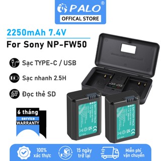 PALO Pin Sony NP-FW50 Bộ sạc hai khe Cho Sony A7II A7 A7S A7SII A7R A7RII A6000 A6300 A6500 A5100