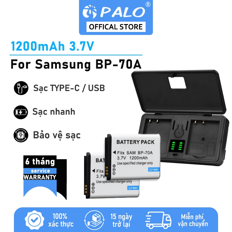 Sạc pin máy ảnh PALO BP-70A BP70A SAMSUNG ES67 ES70 ES71 ES73 ES74 ES75 ES80