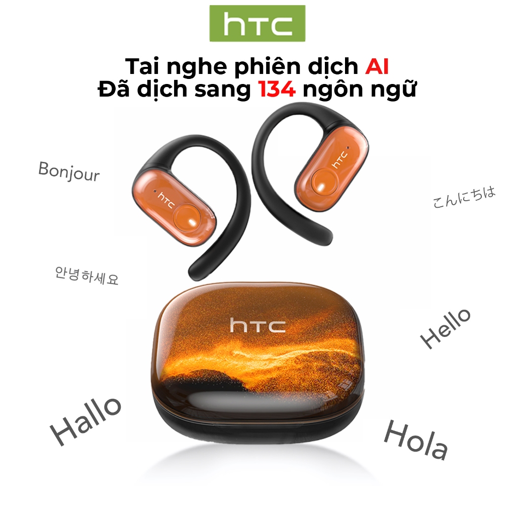 HTC NE10 Tai nghe dịch AI Tai nghe không dây siêu nhẹ Tai nghe Bluetooth 5.4 Tai nghe phát sáng Âm thanh nổi Có micro Âm nhạc HiFi Chống nước IPX5 Tai nghe thể thao | BigBuy360 - bigbuy360.vn