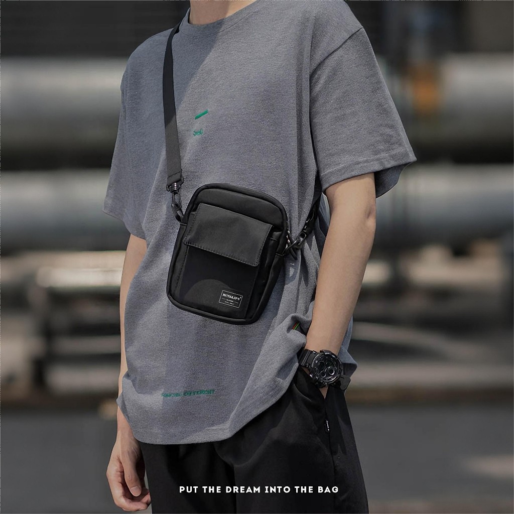 Túi chéo nam mini phong cách công sở  chất liệu Oxford bền đẹp thiết kế đơn giản nhẹ nhàng | BigBuy360 - bigbuy360.vn