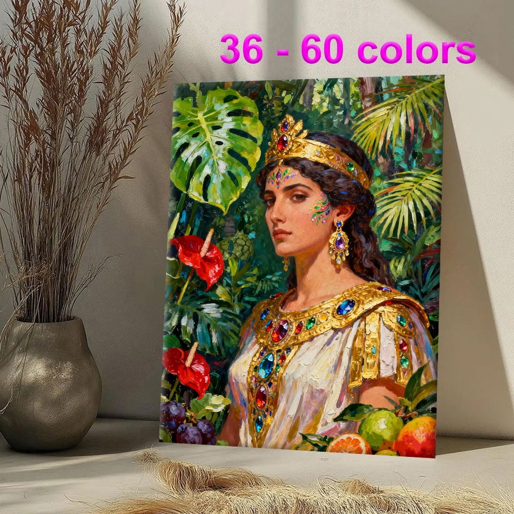 Queen of the Enchanted Forest / Sơn theo số / Nghệ thuật treo tường / Tranh vải / Trang trí phòng kh