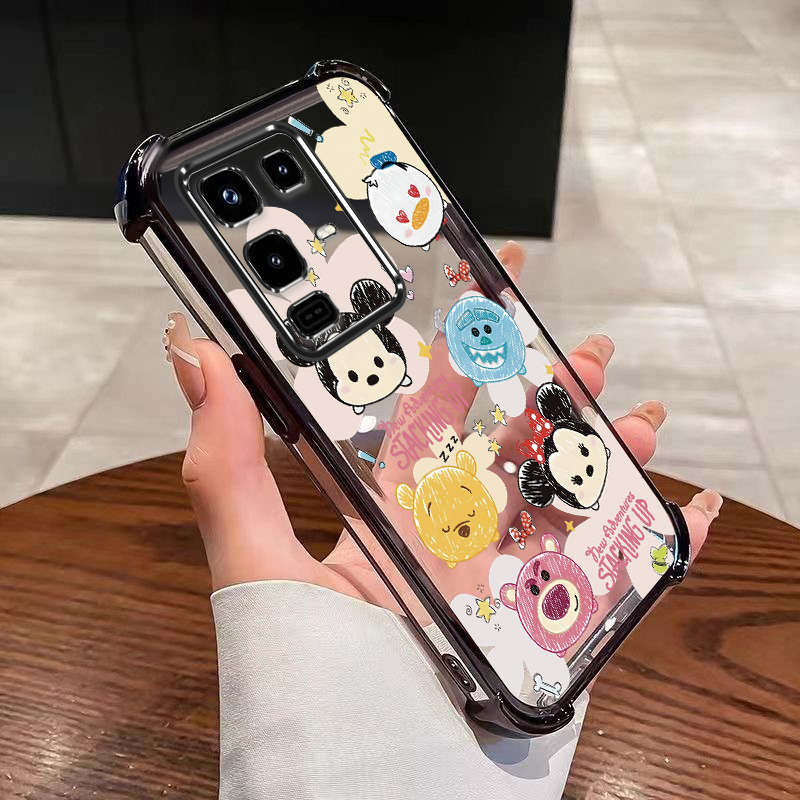 Infinix Note 50 40 Pro + Note 50s 50x note 30 Pro Mickey Minnie Soft Case Màu kẹo Thiết kế hoạt hình