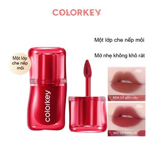  2025 Sản Phẩm Mới Colorkey Pinch Lip Mud Lip Glaze Son Môi Nữ Nhung Mờ Làm Trắng Môi Glaze 