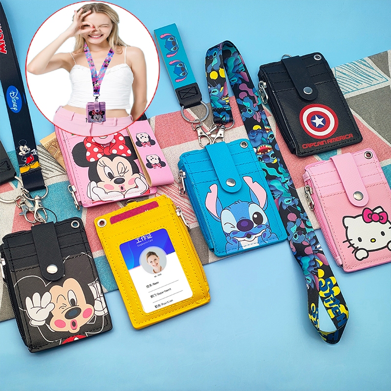 5 Khe Cắm Thẻ ID Huy Hiệu Bảo Vệ, Dây Đeo Cổ, Dây Đeo Cổ Tay Ngắn Cho Điện Thoại Móc Khóa Giá Đỡ Thẻ