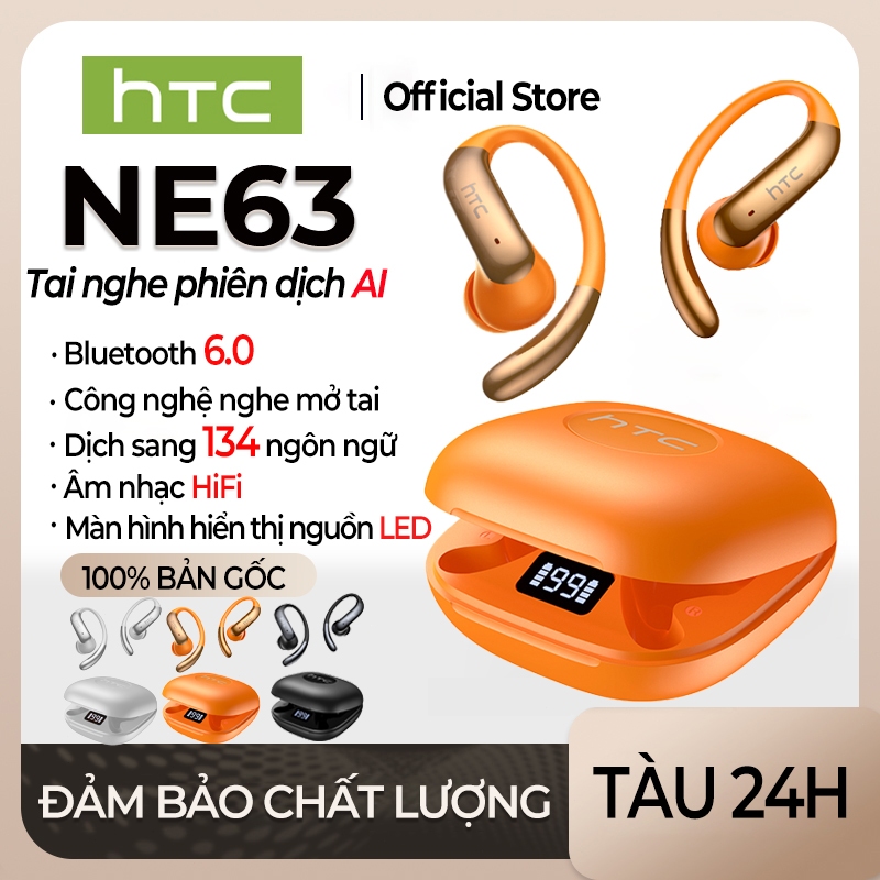HTC NE63 Tai Nghe Phiên Dịch AI Tai nghe không dây Bluetooth 6.0 Màn hình LED Tai nghe doanh nhân Tai nghe stereo 3D Có micro Âm nhạc Hifi Chống nước Tai nghe thể thao | BigBuy360 - bigbuy360.vn