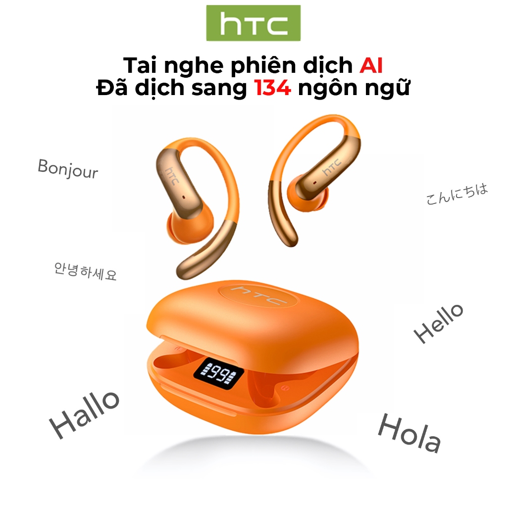 HTC NE63 Tai Nghe Phiên Dịch AI Tai nghe không dây Bluetooth 6.0 Màn hình LED Tai nghe doanh nhân Tai nghe stereo 3D Có micro Âm nhạc Hifi Chống nước Tai nghe thể thao | BigBuy360 - bigbuy360.vn