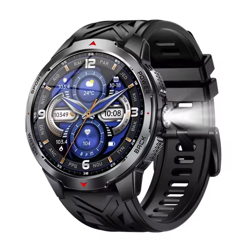 Đồng hồ thông minh KT88 Đèn pin màn hình 1.7 Inch La bàn 3ATM Chống nước