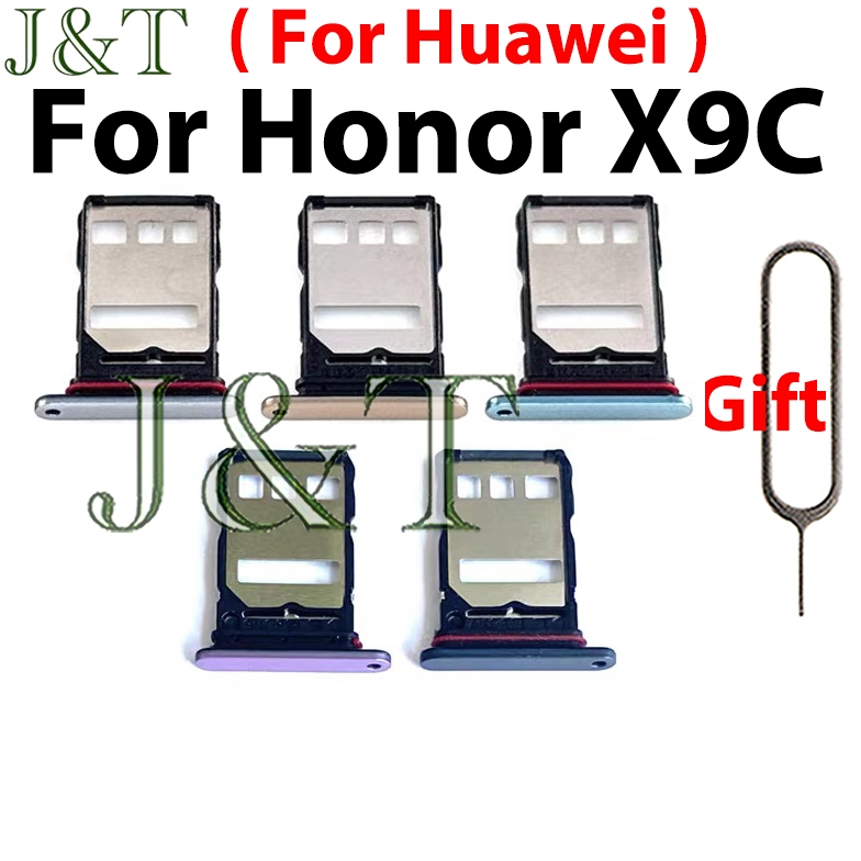 Mới Cho Huawei Honor X9C BRP-NX1 Sim Khay Đựng Thẻ Khe Cắm Thẻ Đầu Đọc SD Khe Cắm Adapter Linh Kiện 