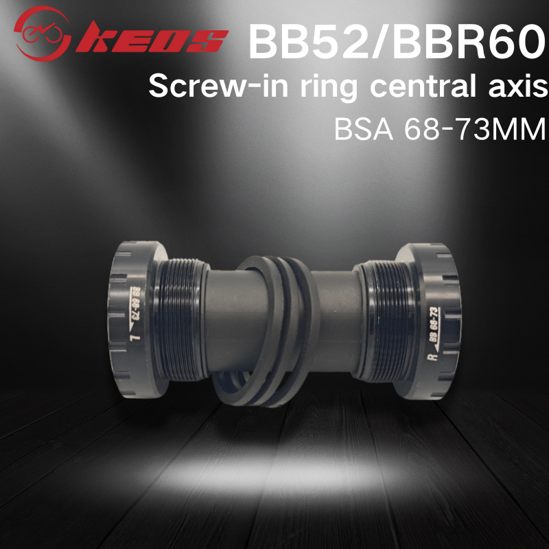 Xe đạp leo núi KEOS Trục trung tâm rỗng BB68-73 cờ lê vòng bi năm chiều có ren, cờ lê trục trung tâm