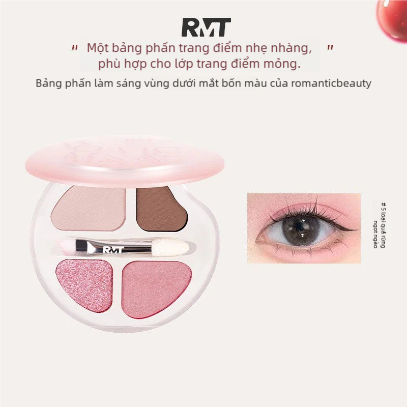 Romantic Beauty Quad-Color Under-Eye Palette: Highlighter, Under-Eye Stick, Contouring, Detailing, a