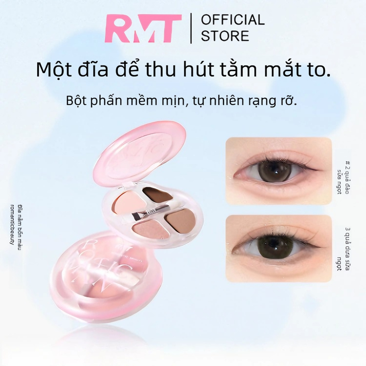 Bảng phấn mắt, tạo khối và bắt sáng bốn màu Romantic Beauty