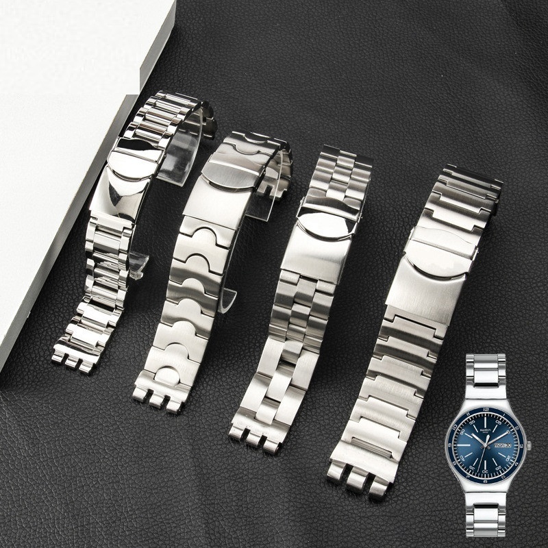 Thích hợp cho Swatch Swatch YGS YAS Vòng tay bằng thép không gỉ nguyên khối cỡ lớn dành cho nam Dây 