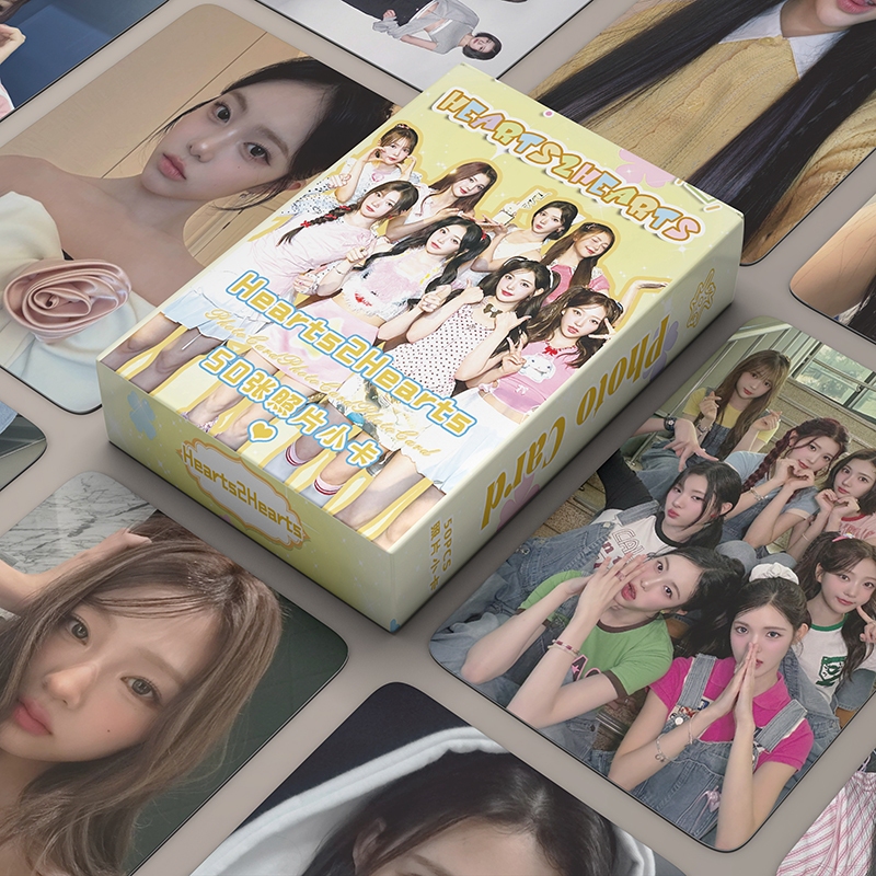 50 Cái / hộp Hearts2Hearts H2H Laser Card Photocard hologram LOMO Card KPOP Album
