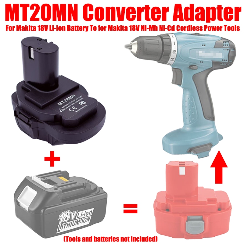 Bộ chuyển đổi MT20MN cho pin Lithium Makita 18V Bl1860B / Bl1860 / Bl1850B / Bl1850 / Bl1840 / Bl183