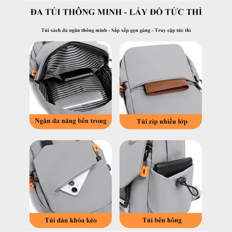 Túi đeo chéo chống nước cho nam túi đeo chéo nhiều ngăn MAX TOP cho nam thời trang Hàn Quốc C01 | BigBuy360 - bigbuy360.vn