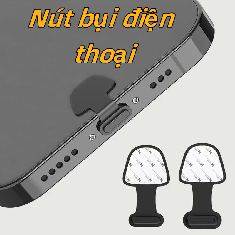 Cổng sạc điện thoại di động chống thất lạc Phích cắm chống bụi Thích hợp cho Apple  Android Huawei Xiaomi Type-c Miếng dán chống bụi chống nước