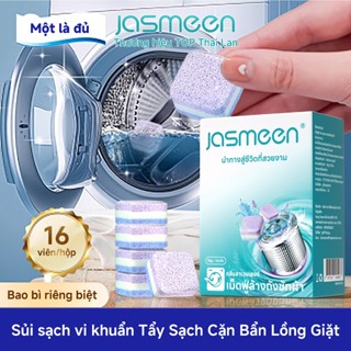 Viên Tẩy Lồng Máy Giặt JASMEEN – Hộp 16 Viên – Tẩy Sạch Cặn Bẩn – Khử Mùi Hôi – Viên Sủi Vệ Sinh Lồng Giặt