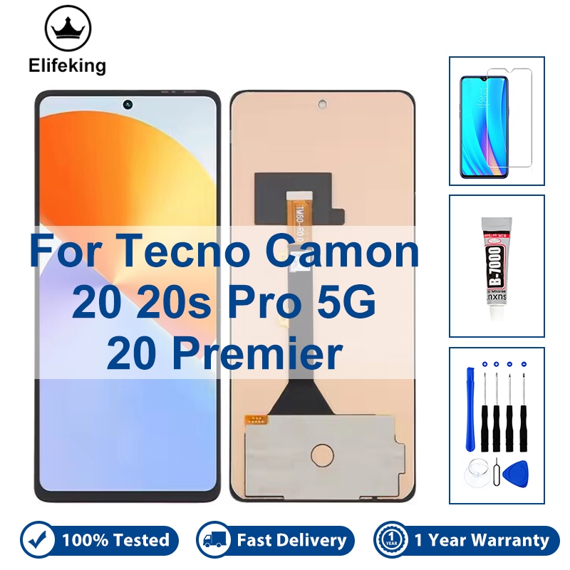 Màn Hình LCD 6.67 "Cho Tecno Camon 20 20s Pro Premier 5G CK6 CK6n CK7n CK8n CK8nB CK9n Bộ Số Hóa Màn